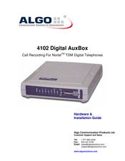 Algo 4102 AuxBox USB Hardware Installation Manual