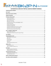 sol-ark 8K-2P Install Manual & Owner’s Manual