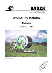 Bauer Rainstar E 11 Series Operating Manual