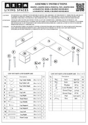 Living Spaces DRAPER DE-DRAP-H001ED-BOX2 Assembly Instructions Manual