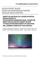Furrion Aurora FDUP75CSA-CA Quick Start Manual
