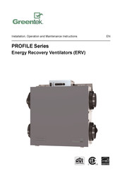 Greentek PROFILE 1.2E-M-HC Installation, Operation And Maintenance Instructions