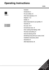 Hotpoint Ariston CH10456GF Operating Instructions Manual