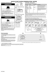 Whirlpool Conservator Quick Start Manual