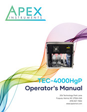 Apex Instruments TEC-4000HgP Operator's Manual