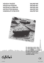 Gallet GALPEP 952 Instruction Manual