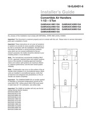 Trane GAM5A0C60M51SA Installer's Manual