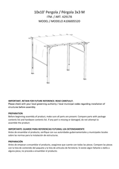 Sunjoy A106005520 Assembly Instructions Manual