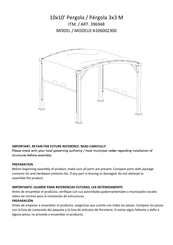 Sunjoy A106002300 Assembly Instructions Manual