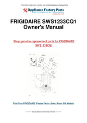 White-Westinghouse SWS1649CS Owner's Manual