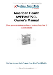 American Hearth Lincoln INTERMITTENT PILOT AVFP24FP7 L10-1 Series Installation Instructions And Owner's Manual