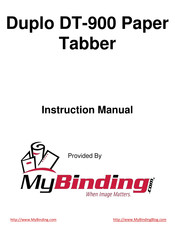 Duplo DT-900 Operation Manual