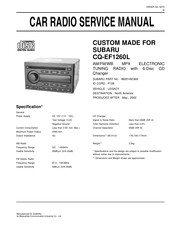 Panasonic CQ-EF1260L Service Manual