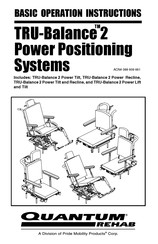 Pride Mobility Quantum REHAB TRU-Balance 2 Power Tilt Basic Operation Instructions