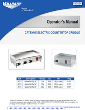 Vollrath 40717 Operator's Manual