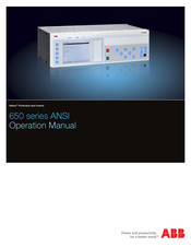 ABB Relion 650 series ANSI Operation Manual