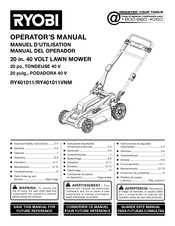 Ryobi RY401011 Operator's Manual