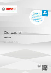Bosch SMV4ECX23E Information For Use