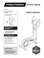 ICON Health & Fitness PRO-FORM SPORT E2.0 User Manual