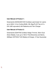 GreenWorks LME367 Operator's Manual