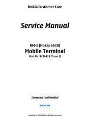 Nokia RM-1 Service Manual