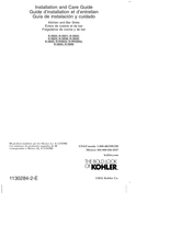 Kohler K-3838 Installation And Care Manual