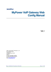Maipu MyPower VGM6000 Web Config Manual