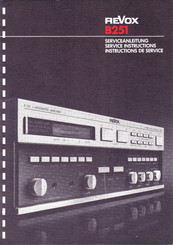 Revox B251 Service Instructions Manual