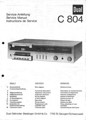 Dual C 804 Service Manual