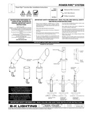 B-K Lighting POWER PIPE Installation Instructions Manual
