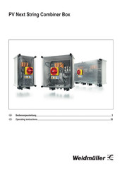 Weidmüller PV Next String Combiner Box Operating Instructions Manual