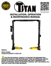 Titan Lifts HD2P-12KMSC Installation, Operation & Maintenance Manual