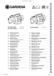 Gardena GP 3000/4 BASIC Operator's Manual