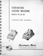 Remington Rand Inc. 98 Instruction Manual