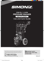 Simoniz 039-8087-6 Use And Care Manual