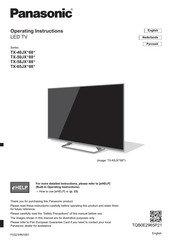 Panasonic TX-65JXT886 Operating Instructions Manual
