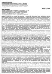 Palmako LA-1626 Installation Manual