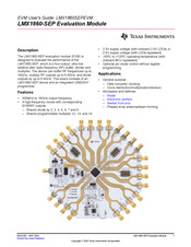 Texas Instruments LMX1860SEPEVM User Manual