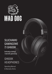 MAD DOG GH600K Operating Manual & Warranty