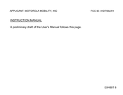 Motorola IHDT56LW1 Instruction Manual