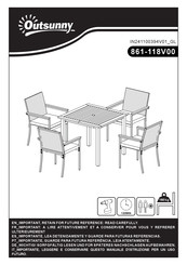 Outsunny 861-118V00 Assembly Instructions Manual