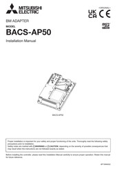 Mitsubishi Electric BACS-AP50 Installation Manual