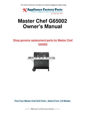 Master Chef G65002 Owner's Manual