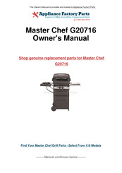 Master Chef G20716 Owner's Manual