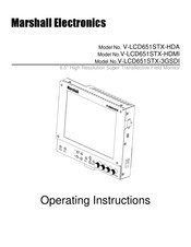 Marshall Electronics V-LCD651STX-3GSDI Operating Instructions Manual