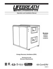 Lifebreath 1230 ERV Operation And Installation Manual