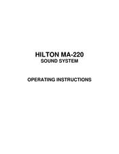 Hilton Audio MA-220 Operating Instructions Manual