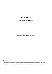 JETWAY F35-ASL1 User Manual