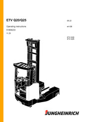 Jungheinrich ETV Q20 Operating Instructions Manual