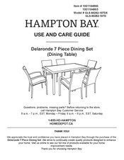 HAMPTON BAY 1001184865 Use And Care Manual